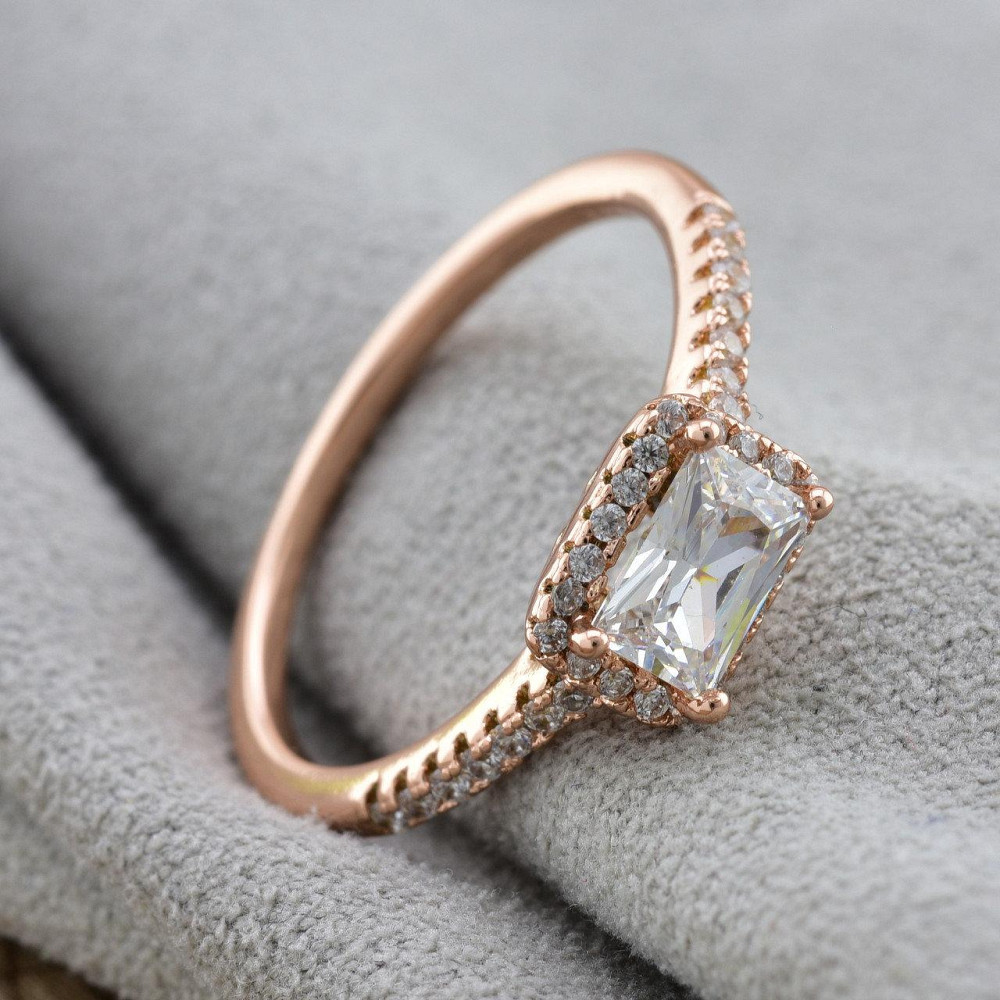 Кільце з білим каменем Xuping позолота РВ, 19 розмір (ширина 6 мм, вага 2г) Київ - фото 3