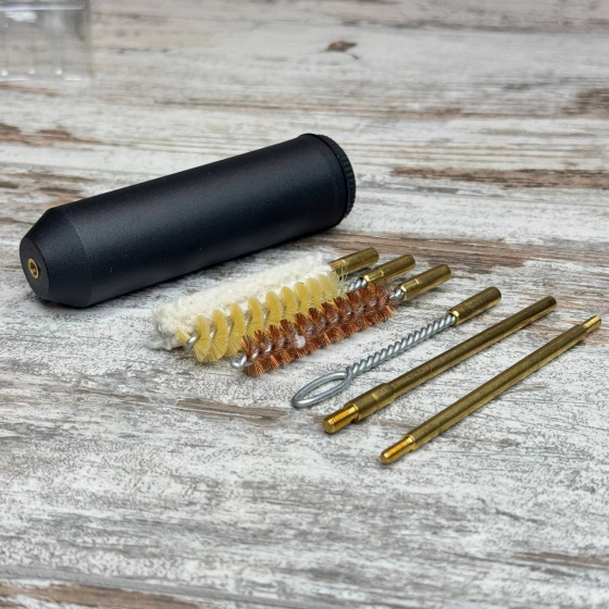Компактный набор для чистки оружия 9 мм (.38), ершики и насадки в кейсе для пистолетов и револьверов Киев