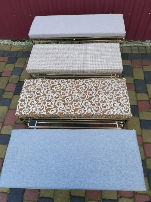 Прихожая банкетка пуфик пуф кованый без спинки малый M-096 Киев - изображение 9