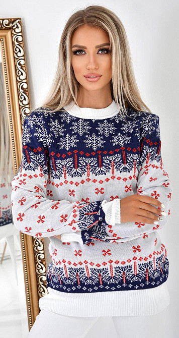 Светр зі сніжинками (52) Київ - фото 3