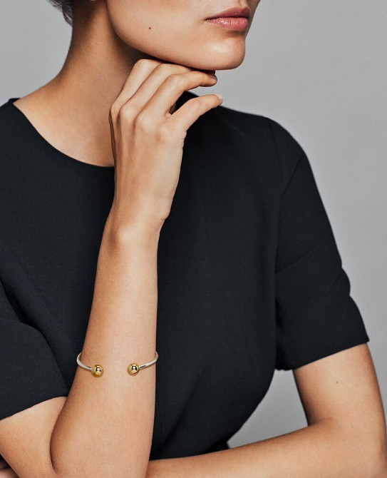 Срібний браслет для намистин Пандора -бангл із застібками   568733C00 MasterSem Київ - фото 2