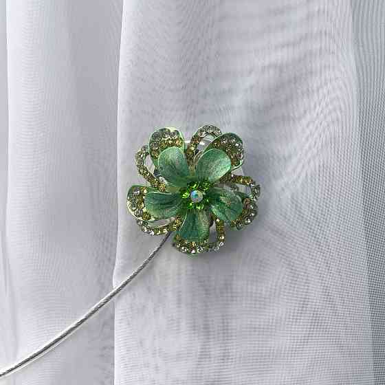 Магніти для штор та гардин "Flowers" набір 2 шт М'ятний (81-238) Київ