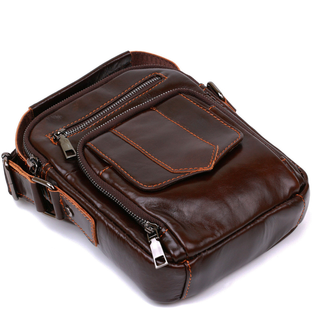 Сумка мужская из кожи Vintage 20691 Коричневый Киев - изображение 7