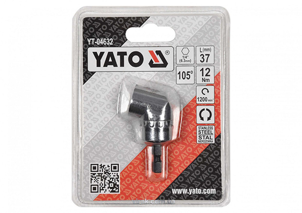 УГЛОВОЙ ИГОРЖАТЕЛЬ-АДАПТЕР YATO HEX - 1/4