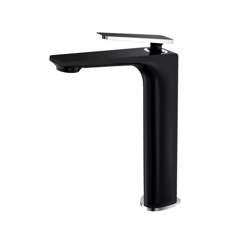 Смеситель для раковины высоки Frap F1057-2 черный/хром Киев - изображение 1