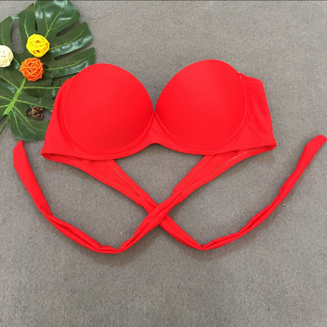 Купальник раздельный бандо женский красный Киев - изображение 2