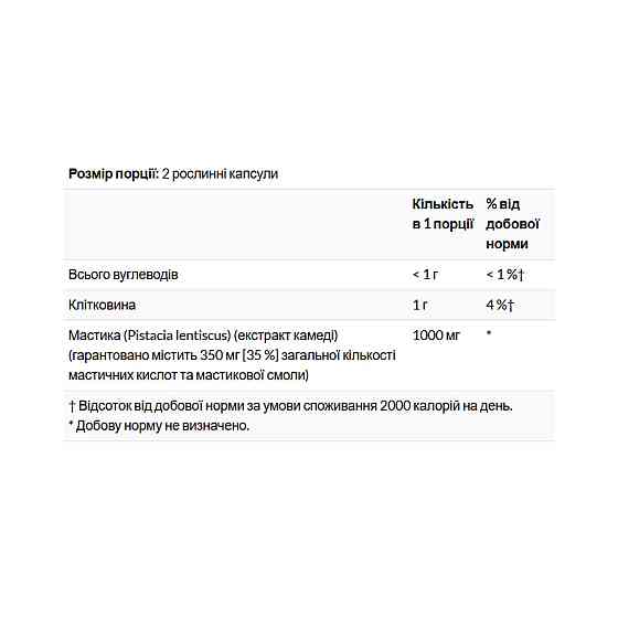 Смола мастикового дерева Solaray Mastic Gum Extract 500mg 45 капс Киев