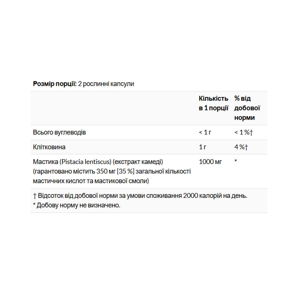 Смола мастикового дерева Solaray Mastic Gum Extract 500mg 45 капс Киев - изображение 2