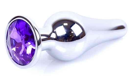 Анальна пробка Boss Series - Jewellery Silver BUTT PLUG Purple, BS6400079 Sex Aura Київ