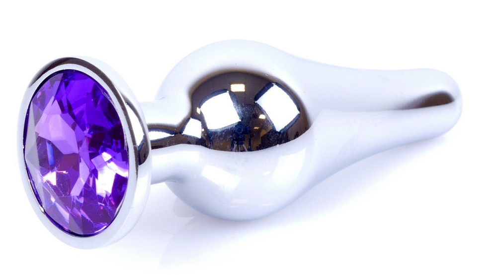 Анальна пробка Boss Series - Jewellery Silver BUTT PLUG Purple, BS6400079 Sex Aura Київ - фото 3
