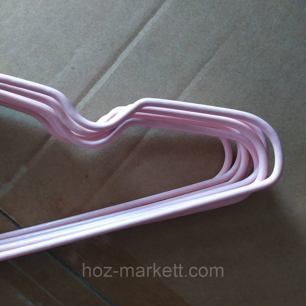 Вішалки плеча, тремпл білі металевий у силіконовому покритті з хромованим гачком 8 шт. в уп Харків - фото 5