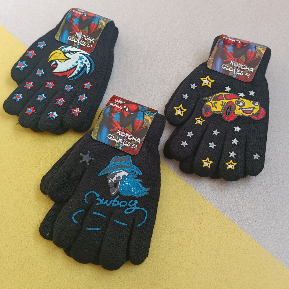 Детские перчатки 5-9 лет теплые двойные для мальчиков, дизайн в ассортименте. Киев - изображение 3