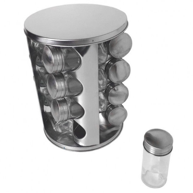 Набор баночек для специй, Подставка карусель для специй Баночка приправ с крышкой-шейкером SX-95 Львов - изображение 2