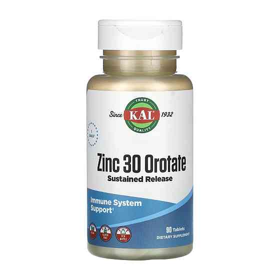 Цинк орорат KAL Zinc 30 Orotate Sustained Release - 90 tabs Киев