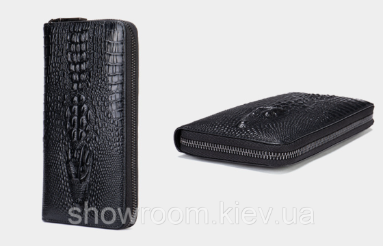 Мужской кожаный кошелек на молнии Leather Collection (9077) Киев