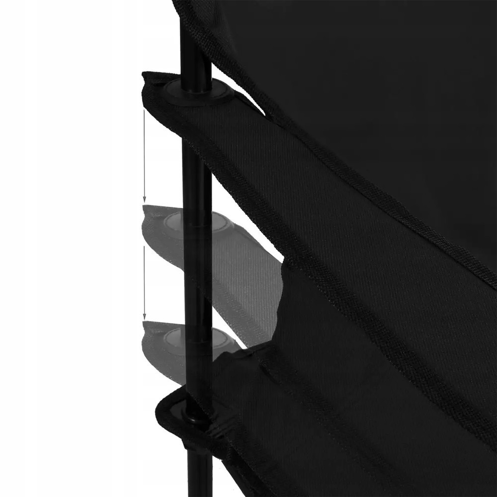Складное кресло до 100 кг с чехлом, Черное / Раскладной стул для походов, кемпинга, рыбалки, с системой Паук Киев - изображение 4