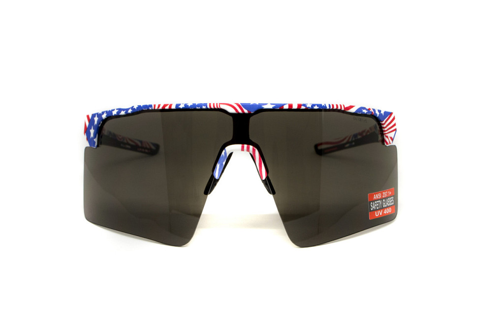 Окуляри захисні Global Vision Onyx USA Flag (gray), сірі в оправі прапор США Запоріжжя - фото 8