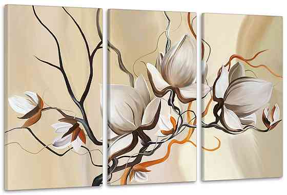 Модульна картина Абстракція Квіти Аrt-155_3А Київ