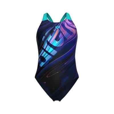 Купальник Arena Flow Swimsuit V Back Lb 008935-790 темно-синій 44 (3468337517191) Вінниця