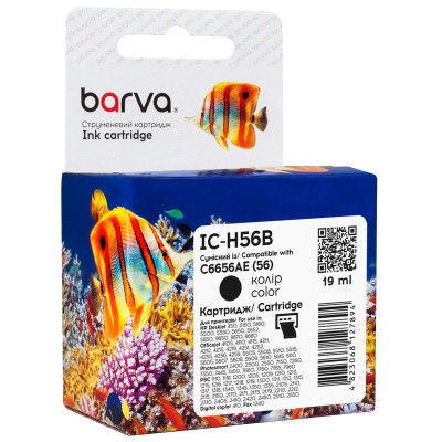 Картридж Barva HP 56 black/C6656AE, 19 мл (IC-H56B) Винница - изображение 1