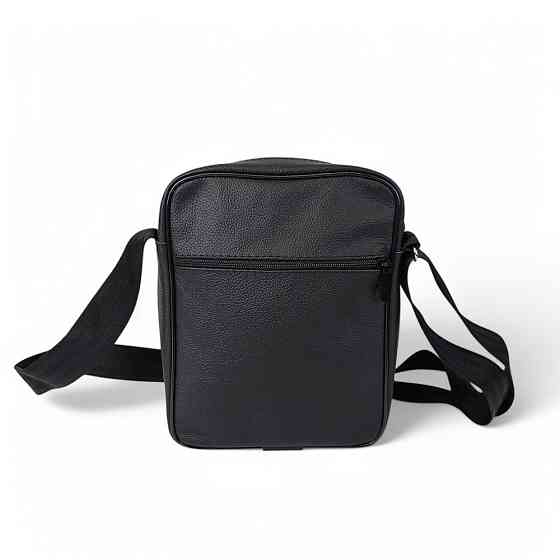 Шкіряний чоловічий месенджер чорний чоловічий Месенджер З Натуральної шкіри Київ