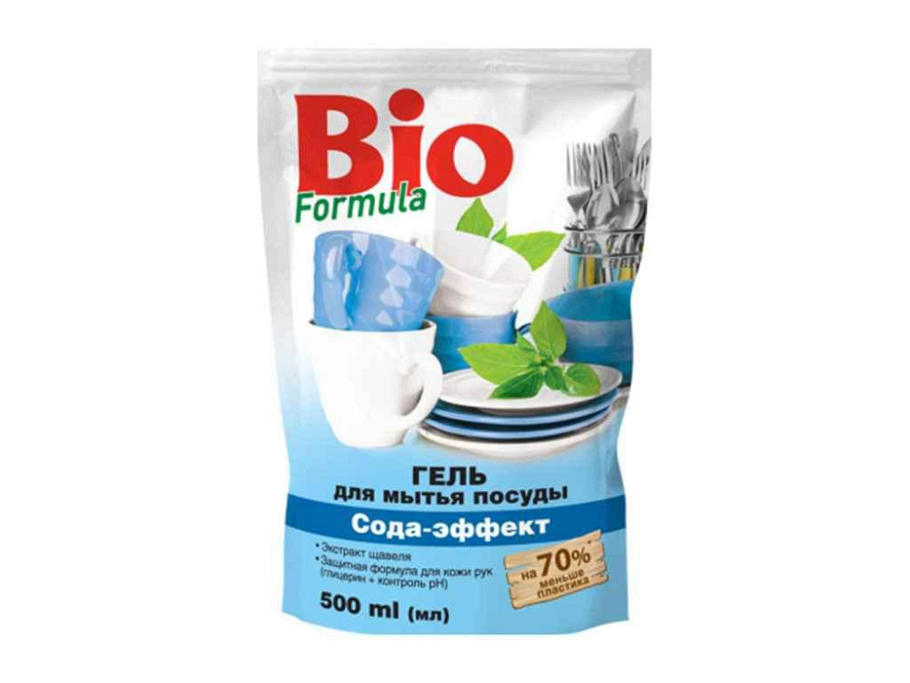 Гель дмытья посуды ДойПак 500 мл (Сода-Эффект) ТМ BIO Solmir Киев - изображение 1