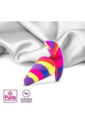 Анальна пробка різнокольорова з вібрацією AVANT FREE SPIRIT SCARLET Sex Aura Київ