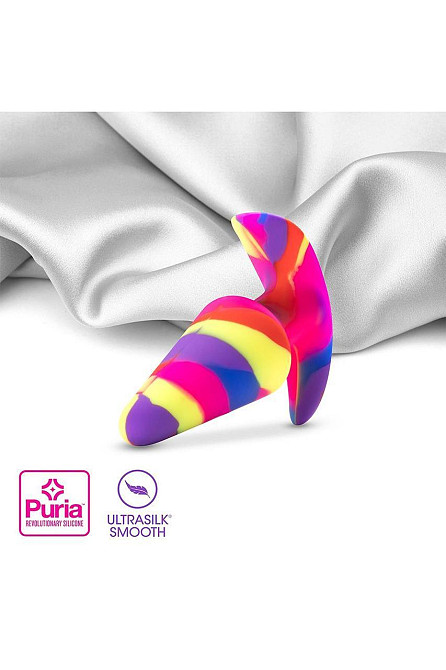 Анальна пробка різнокольорова з вібрацією AVANT FREE SPIRIT SCARLET Sex Aura Київ - фото 4