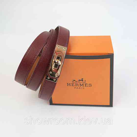 Бордовый женский кожаный ремень (280-1) Киев