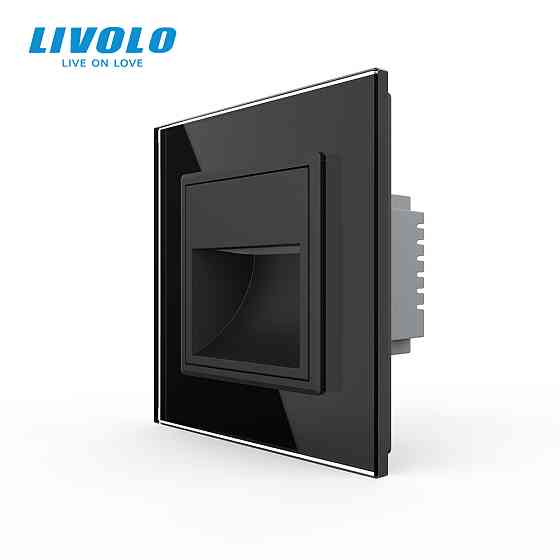 LIVOLO Світильник для сходів підлоги чорний, скло, 2700K, 230В, 0.35Вт Livolo (VL-C7FCL1-2BP) Киев