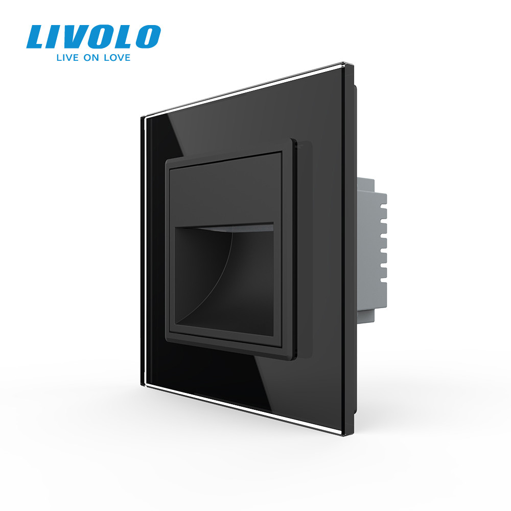 LIVOLO Світильник для сходів підлоги чорний, скло, 2700K, 230В, 0.35Вт Livolo (VL-C7FCL1-2BP) Киев - изображение 2