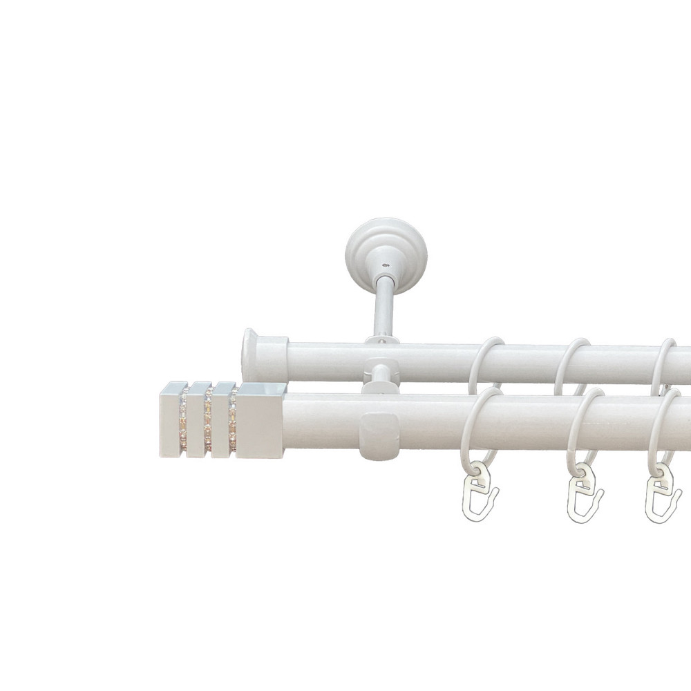 Карниз Orvit Ацтека металевий дворядний відкритий Арктіс 25\19 мм 300 см (00-00010321) Львов - изображение 1