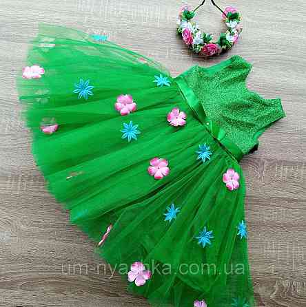 Платье Весны Зеленое пышное платье Весна-глиттер Кривой Рог