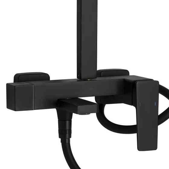 Душевая система для ванны из латуни Qtap Gemini на три потребителя (с изливом) QT51103KNG Black Matt Харьков