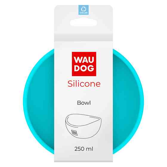 Миска WAUDOG Silicone, 250 мл голубой Винница