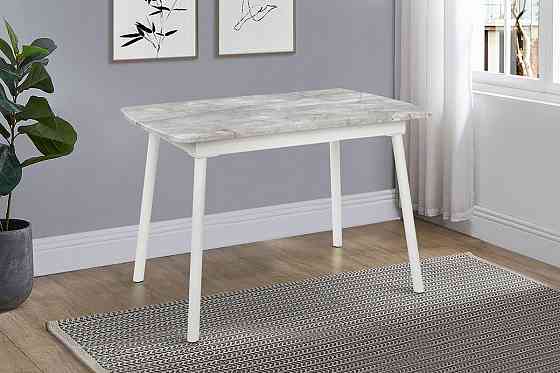 Стіл Соло 110(+35)*70 білий метал/базальт Київ