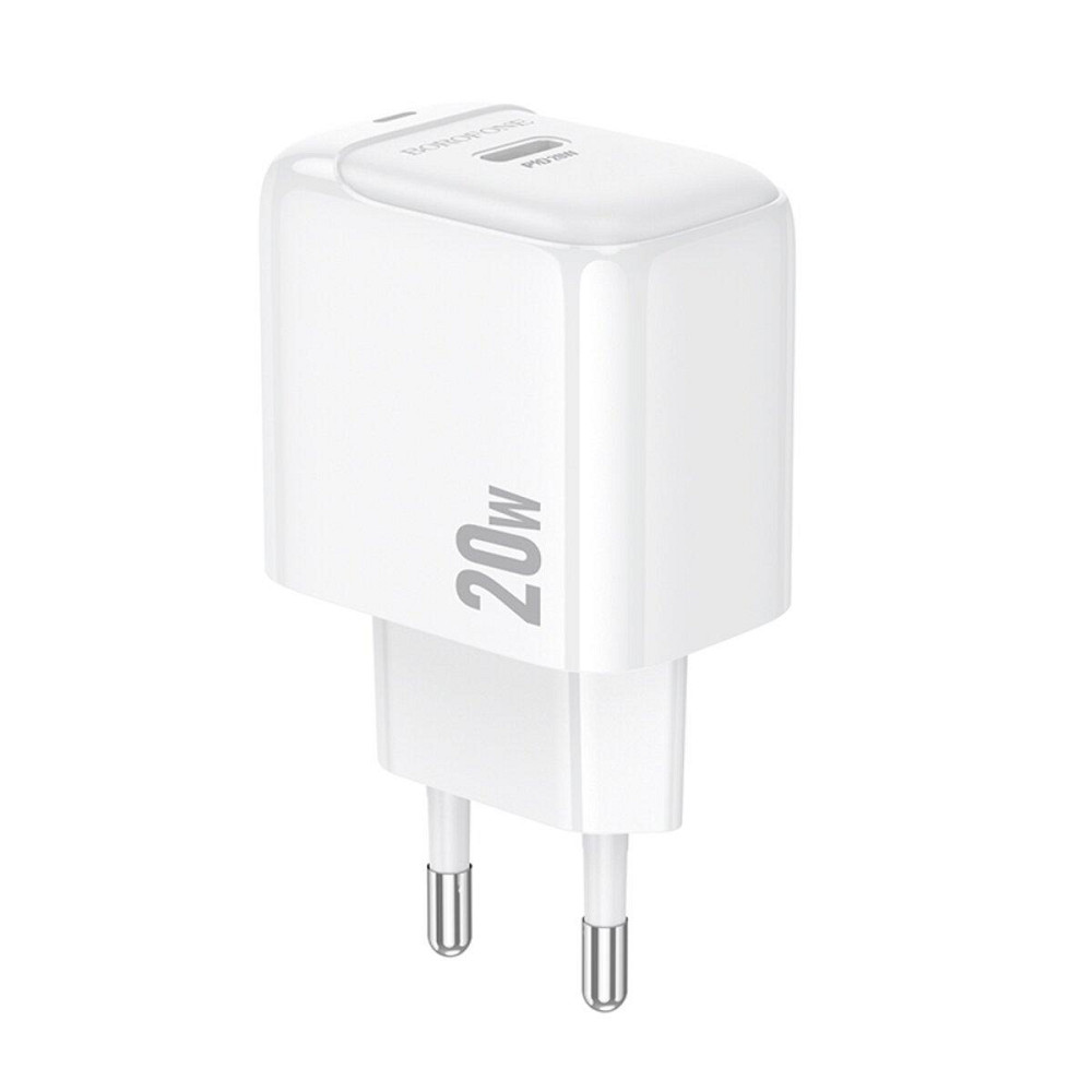 Мережевий зарядний пристрій BOROFONE BAS43A Potential single-port PD20W charger White 6941991113819 Одеса - фото 1