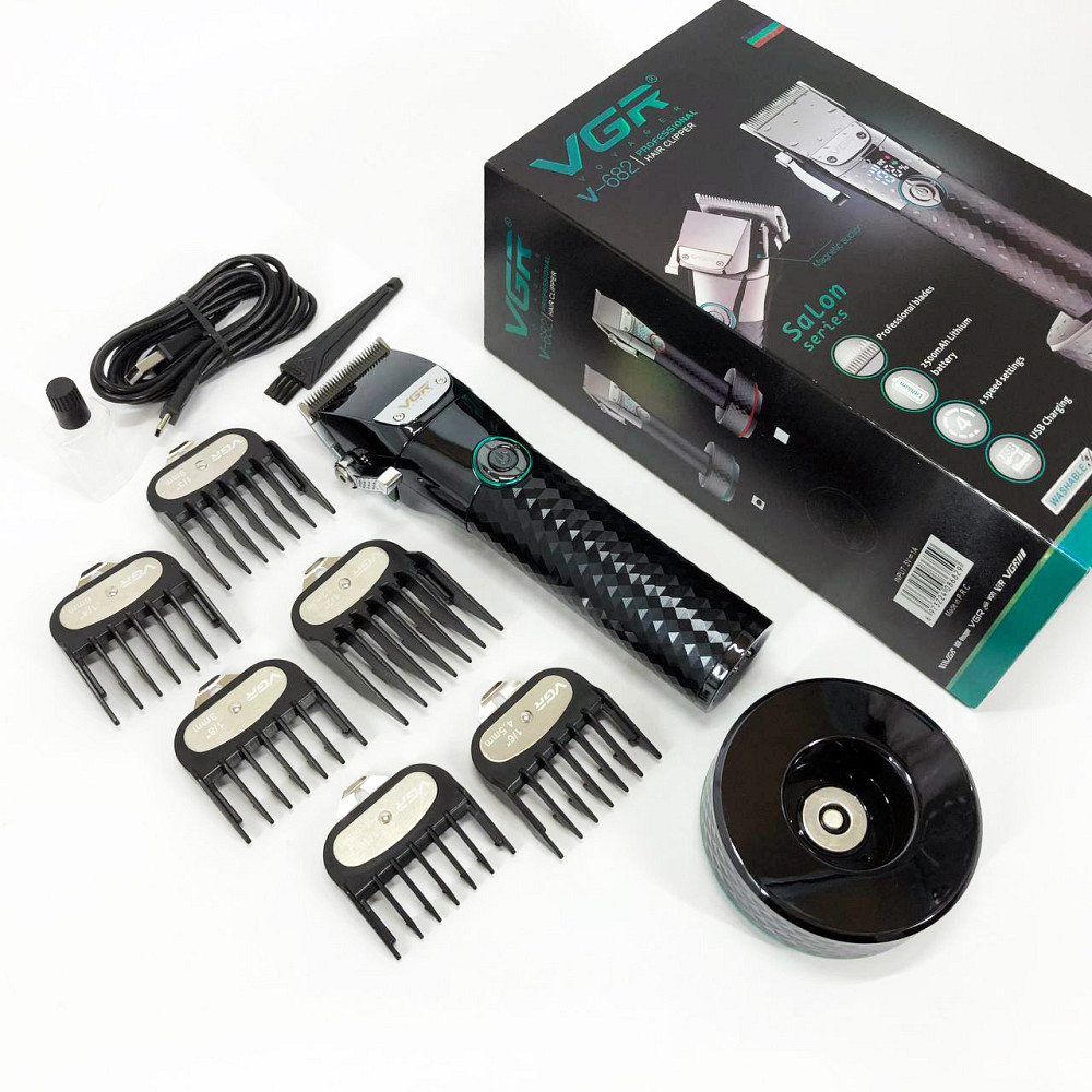 Професійна окантовочна машинка для стрижки волосся VGR V-682, Бездротовий тример для стрижки та гоління LD-62 Київ - фото 3