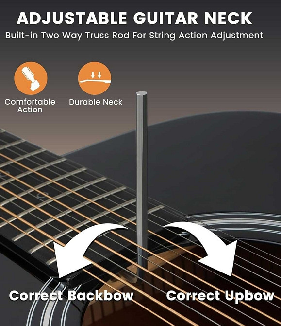 Гітара електро-акустична 12-тиструнна Fesley FDET280 (комплект) Харків - фото 3