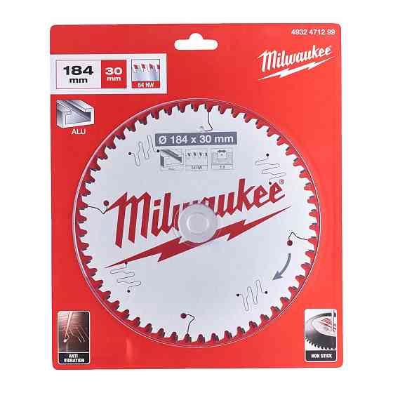 Диск пиляльний Alu PFTE MILWAUKEE, діаметр 184х30х2,4мм, 54 зуб. Одеса