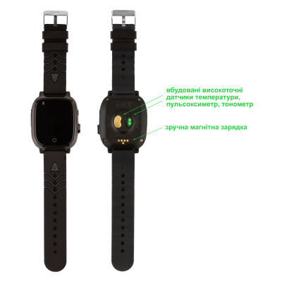 Смарт-часы Amigo GO005 4G WIFI Kids waterproof Thermometer Black (747016) Винница - изображение 5