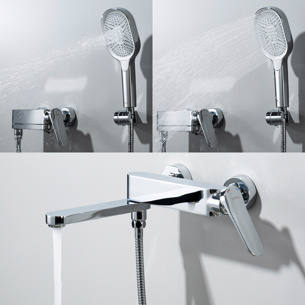 Змішувач для ванни GAPPO G3210 з душовим гарнітуром, хром Київ - фото 2