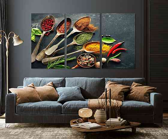 Модульная картина в гостиную / спальню  Ложки спецій     ART-024_3A Киев