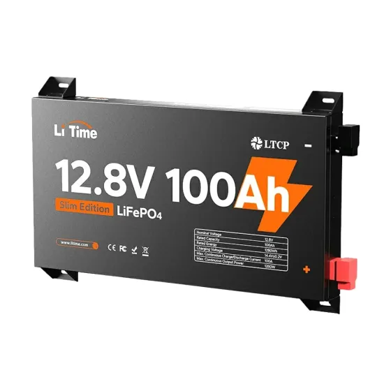 Акумуляторна батарея літій-залізо-фосфатна 12.8В 100А*год LiFePO4 LiTime Slim 12V100-100-SLIM-LTCP-4-SE100 ультратонка (44-00531) Київ