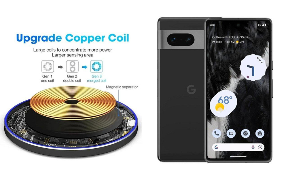 Бездротовий зарядний пристрій Copper до 30W для HMD Skyline, USB-C, LED Київ - фото 2