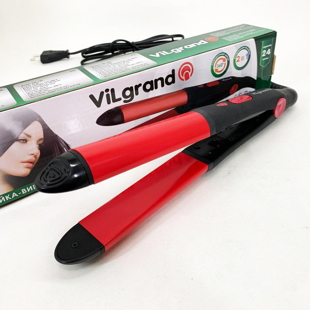 Утюжки-выравниватели ViLgrand VHS-120 55Вт, Утюжок для завивки волос, Утюжок гофре выпрямитель FD-45 Львов - изображение 19
