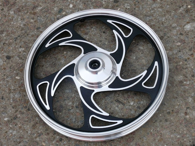 Диск колеса 1,4*17 (перед, барабан) (легкосплавний) мопед Актив-2 Мукачево - фото 1