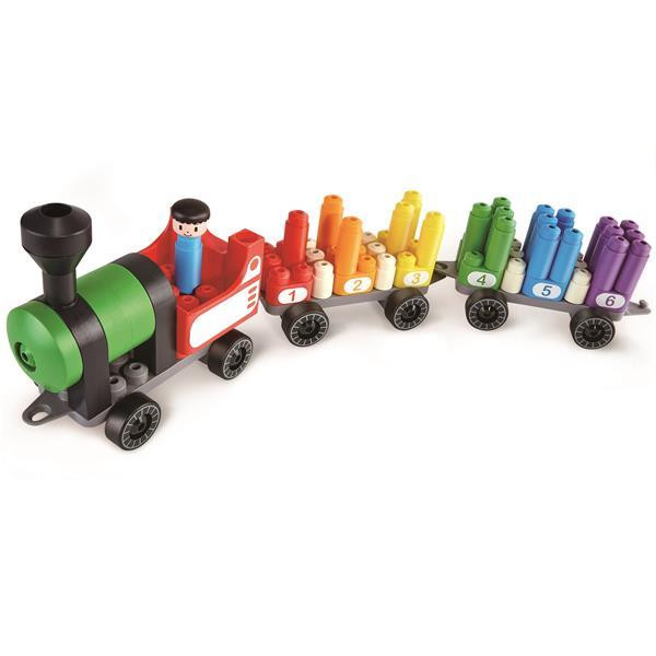 Конструктор PolyM Веселковий поїзд з цифрами 63 деталі (760022) Харків - фото 18