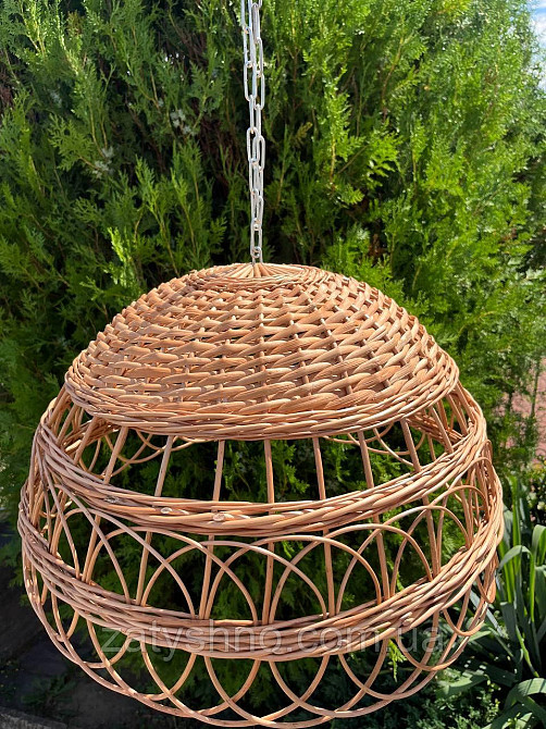 Абажур круглый из лозы 50 см Киев - изображение 3