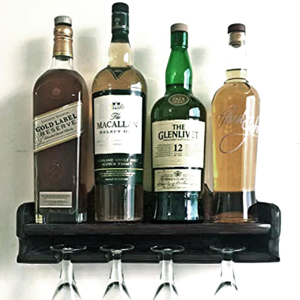 Настенная винная полка 